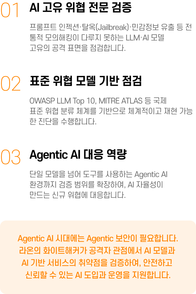 라온시큐어 AI 레드티밍(ART) 특장점
