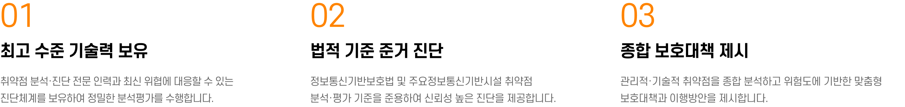라온시큐어 기반시설 취약점 분석평가 특장점